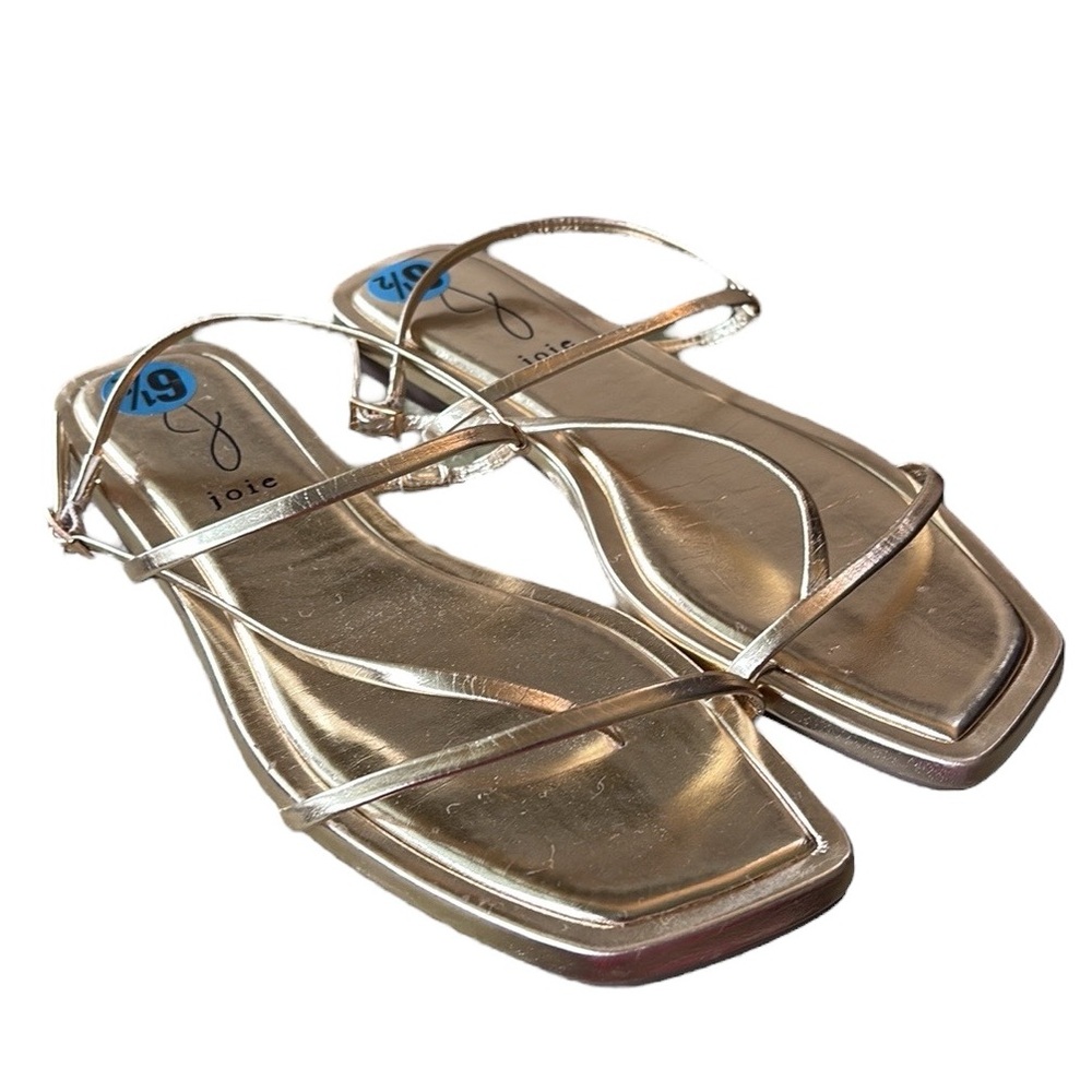 NWT Joie Glory Metallic Gold Strappy Sandals - 6.5
